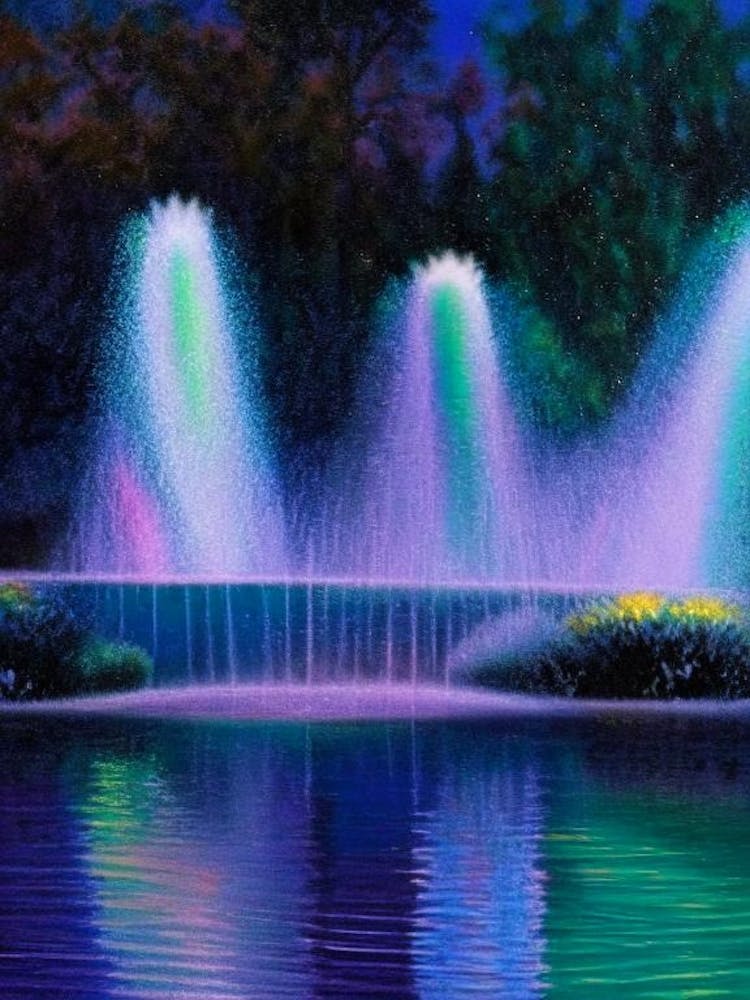 Fountains Waterscape Crayon 1