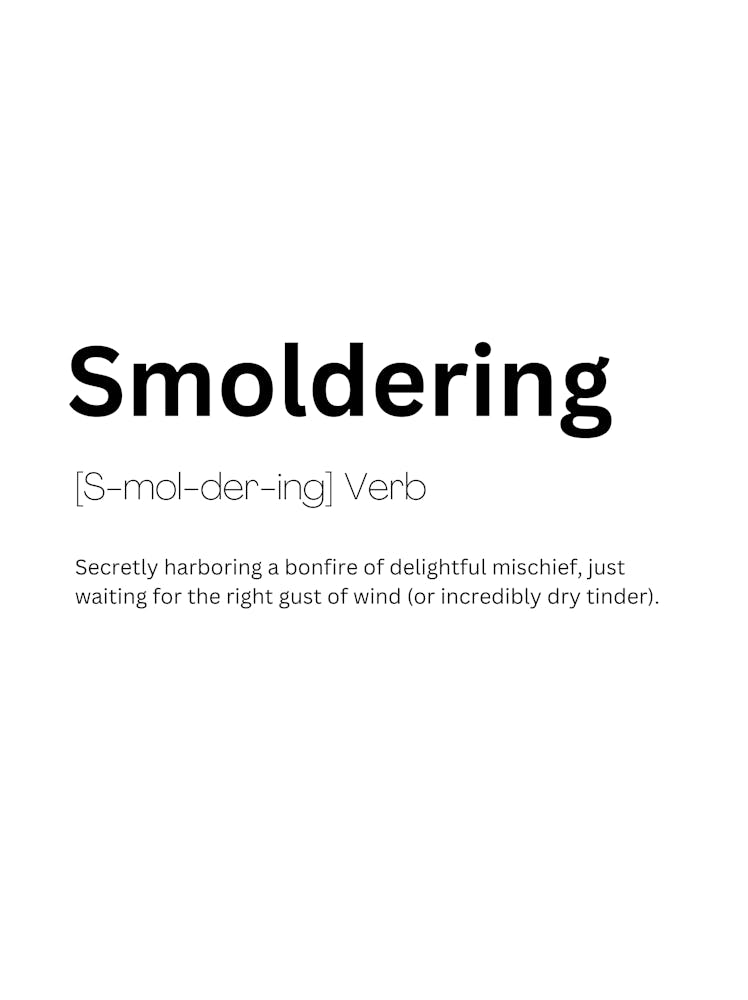 Smoldering Definition Meaning