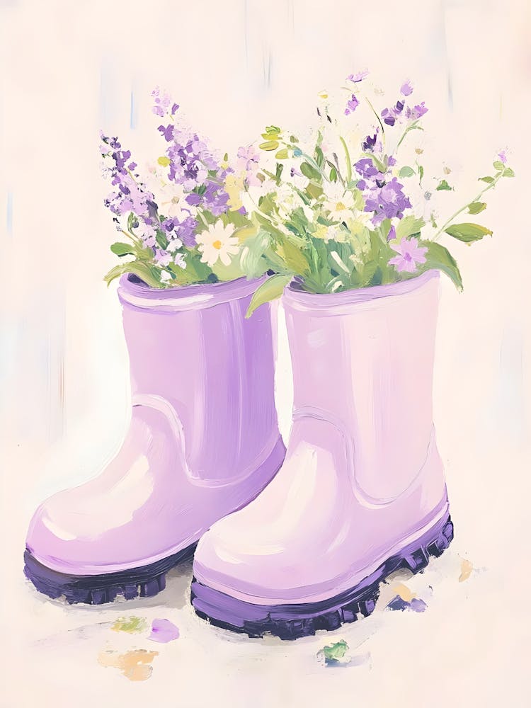 Regenstiefel Mit Blumen