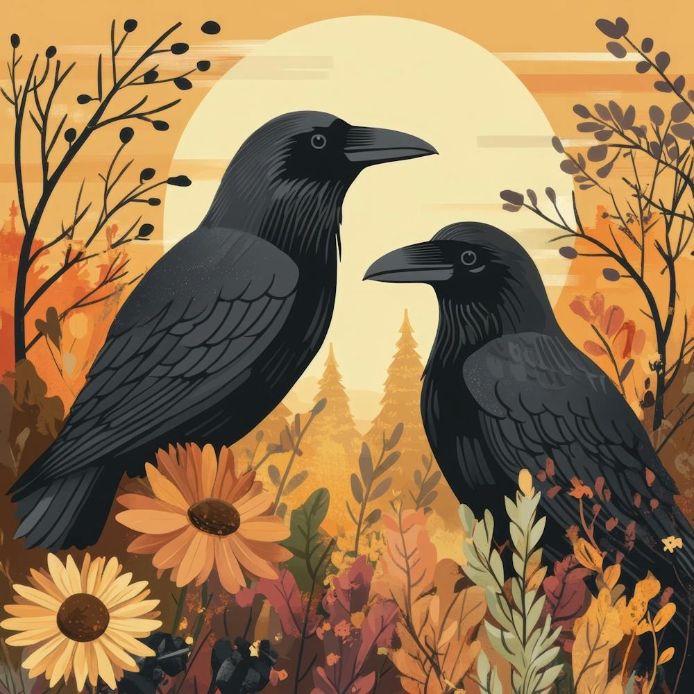 Crows In Autumn