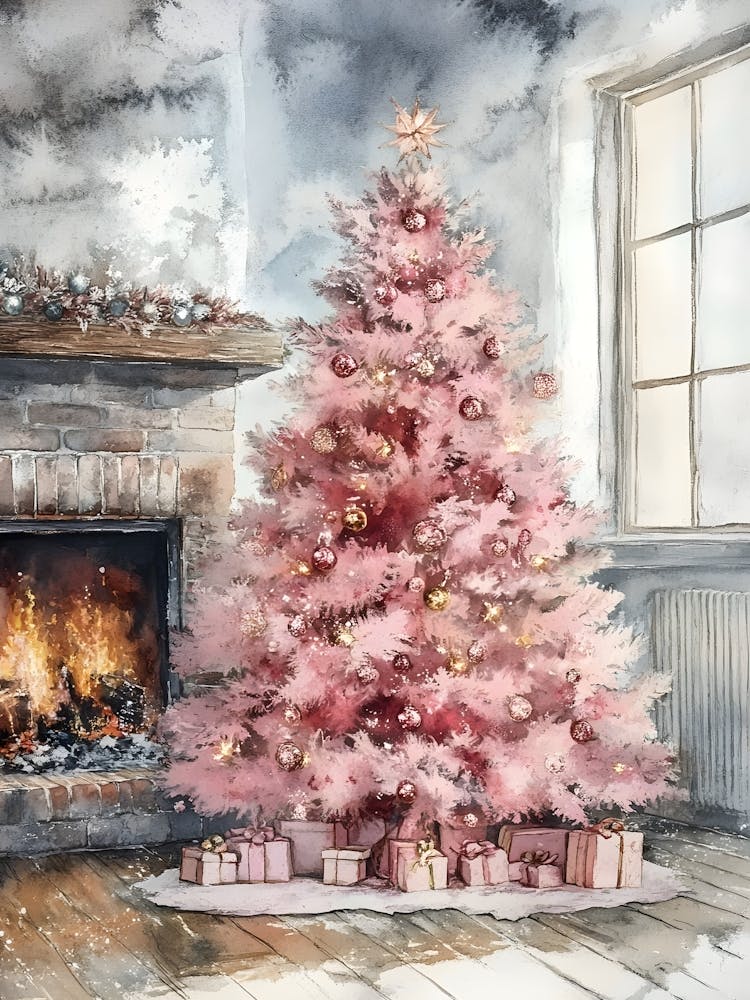 Pink Christmas Tree 4