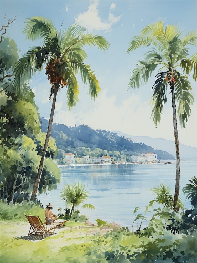 Jardim Botnico Do Rio De Janeiro Brazil Aquarell