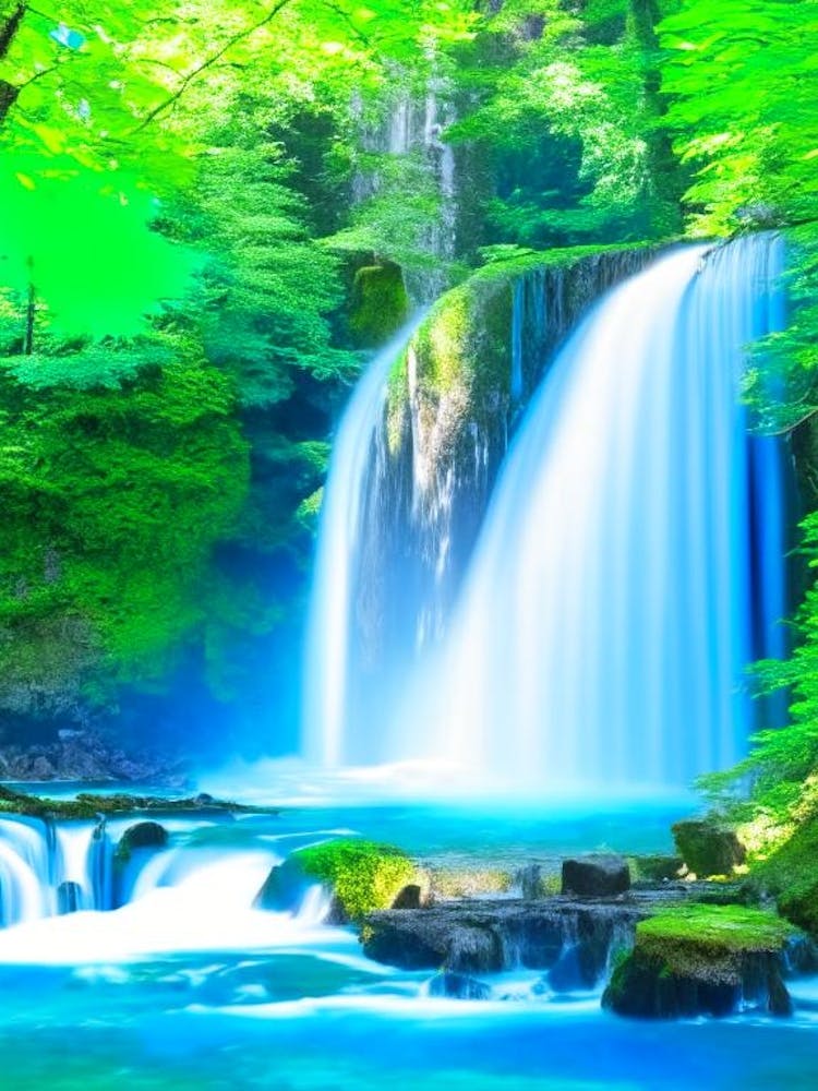 Wasserfälle im Wald Wasserlandschaften Wasserlandschaftsfotografie 1