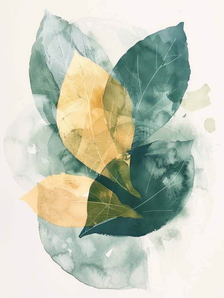 Watercolor Leaves 2