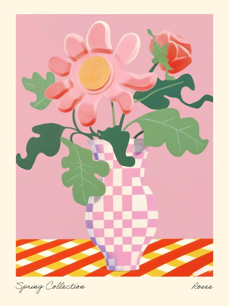 Spring Collection Roses Flower Vase 3