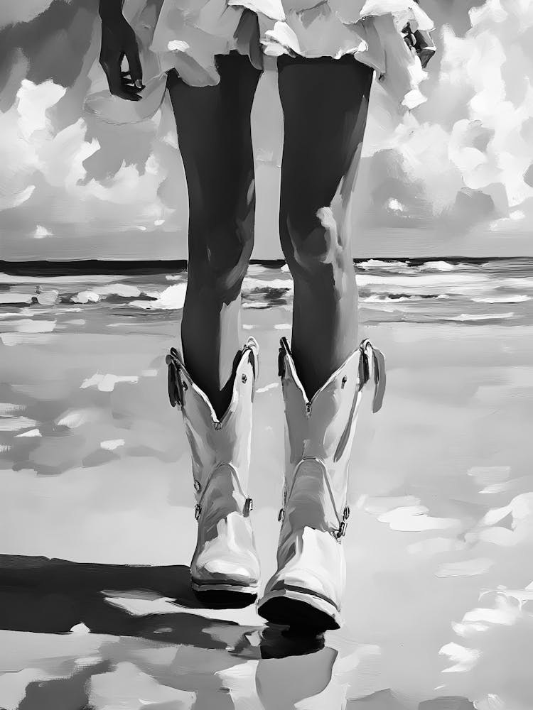 Cowgirl On The Beach 1