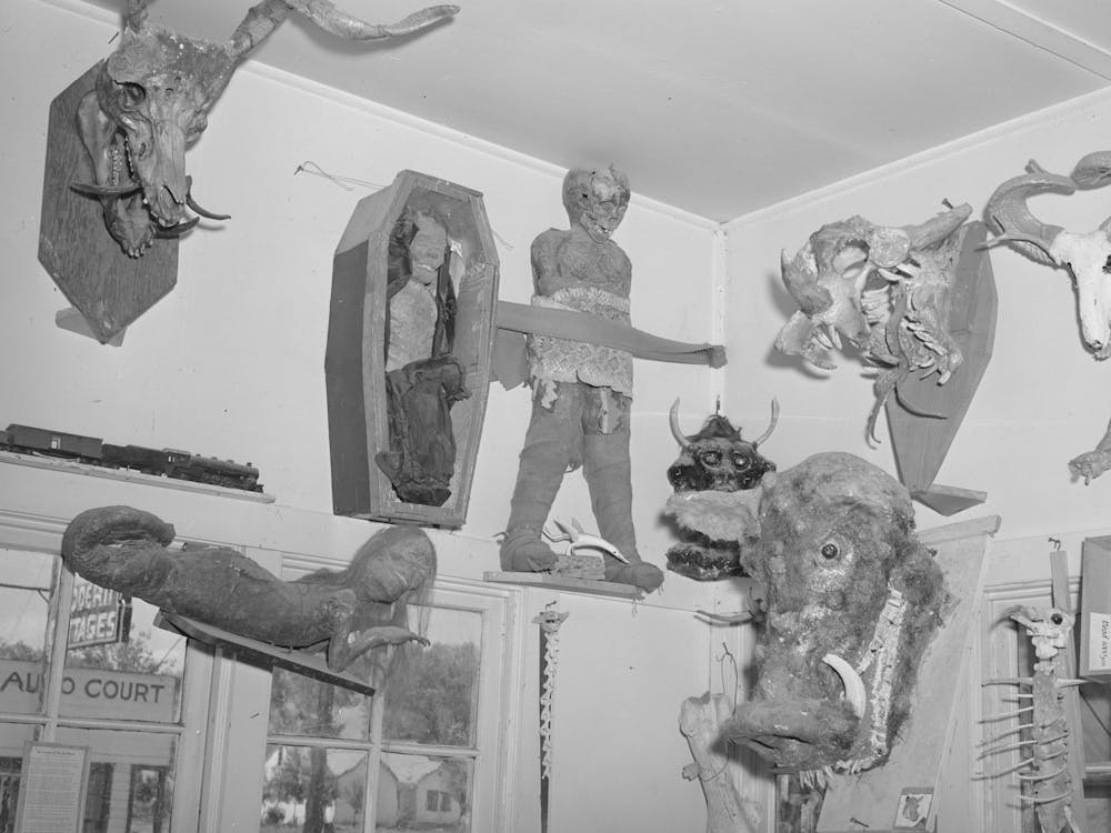Mummies And Heads, Creations Of Homer Tate,Safford, Arizona By Russell Lee
