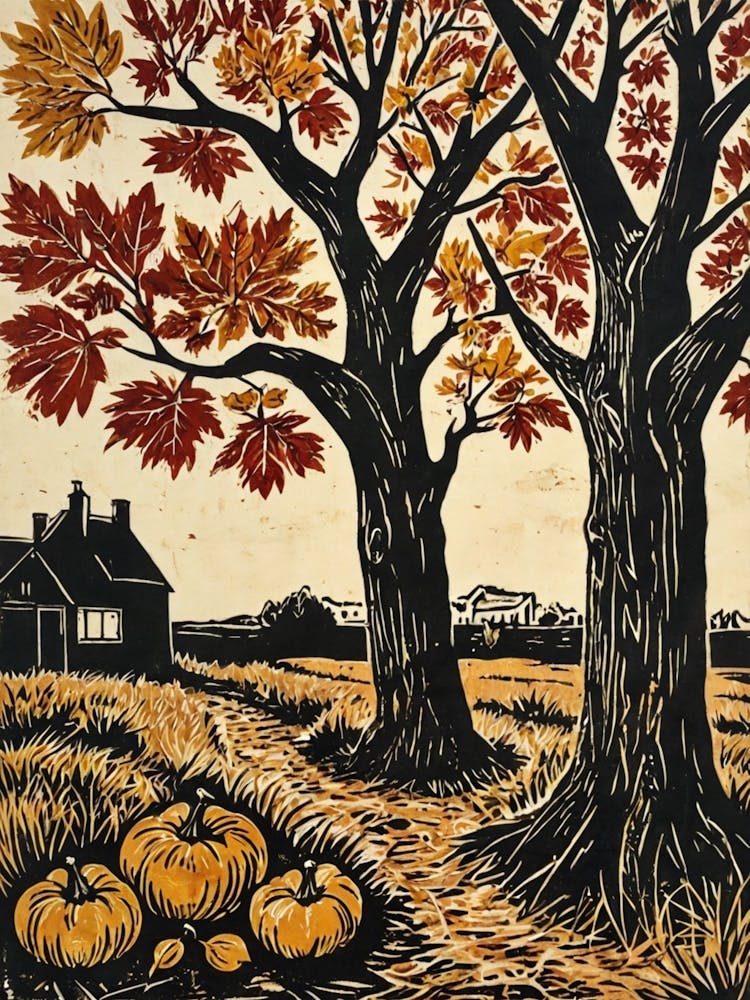 Pumpkins In The Field