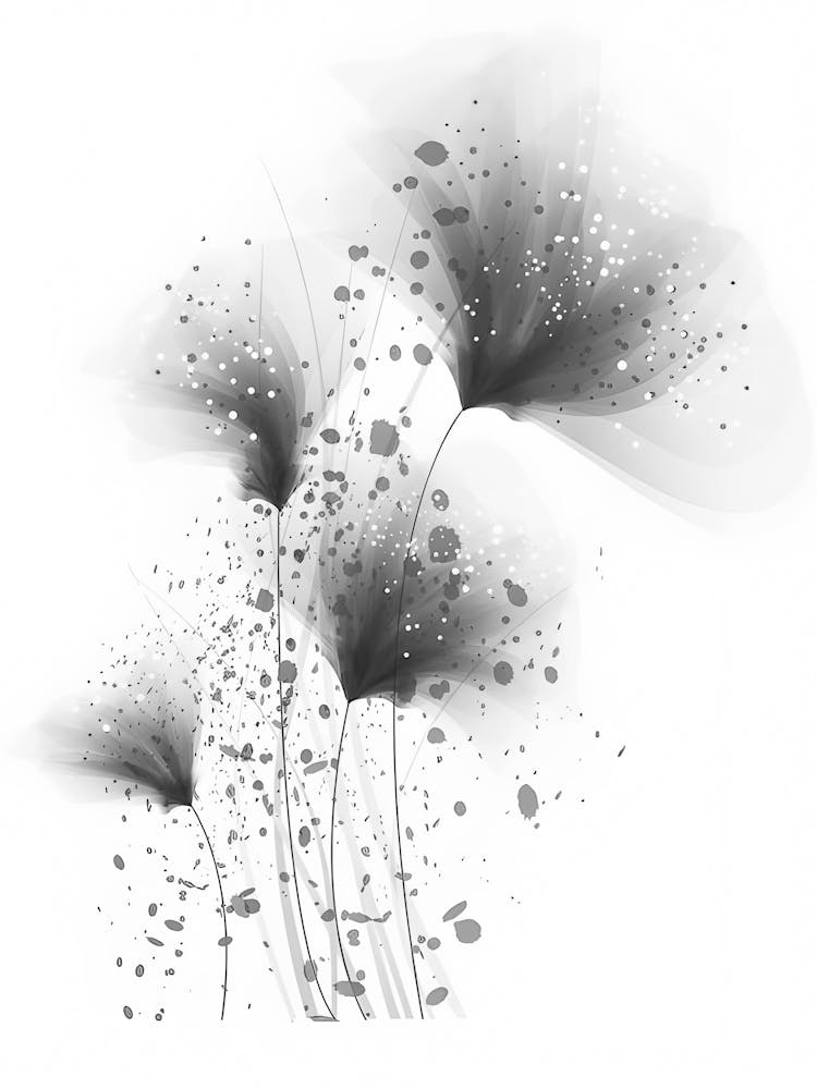 Black And White Flowers 6