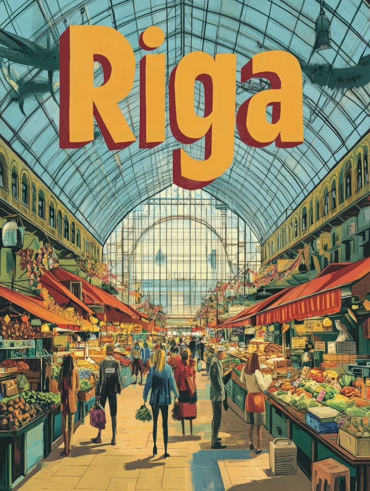 Aihrgdesign A 1970s Inspired Travel Poster For Riga 3