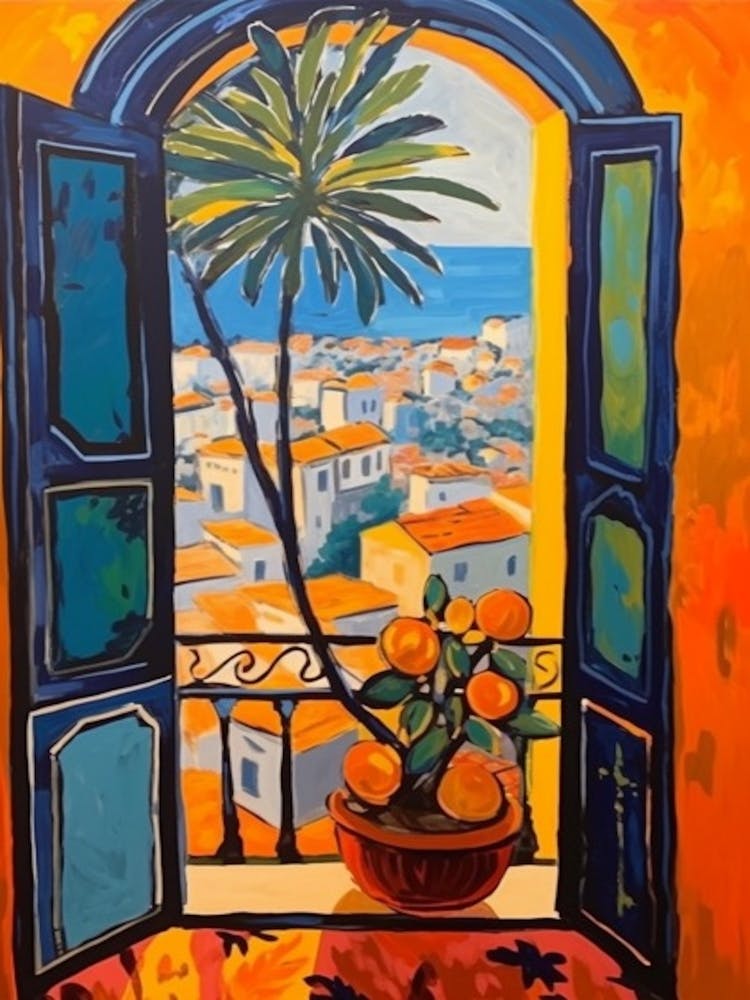 Fenêtre Lisbonne Portugal Dans Le Style De Matisse 4
