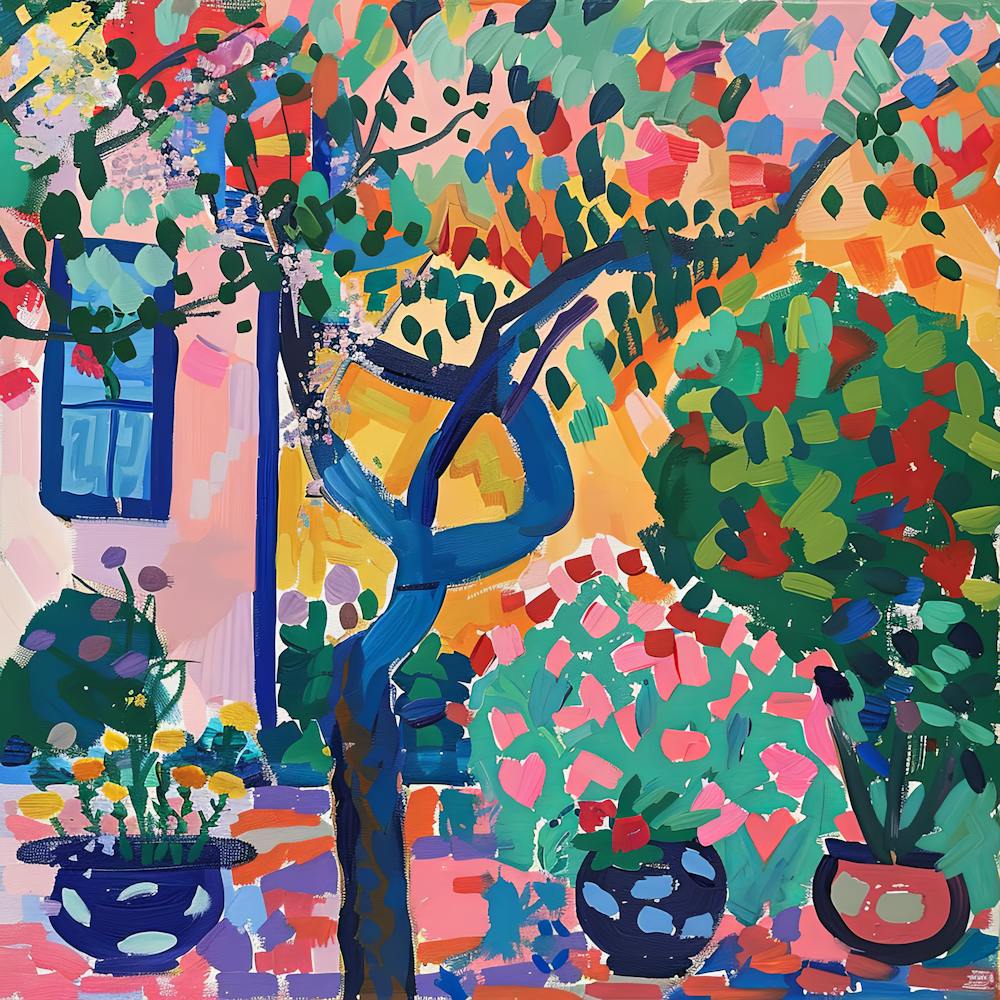 Into the Garden Series in Style of Matisse 2