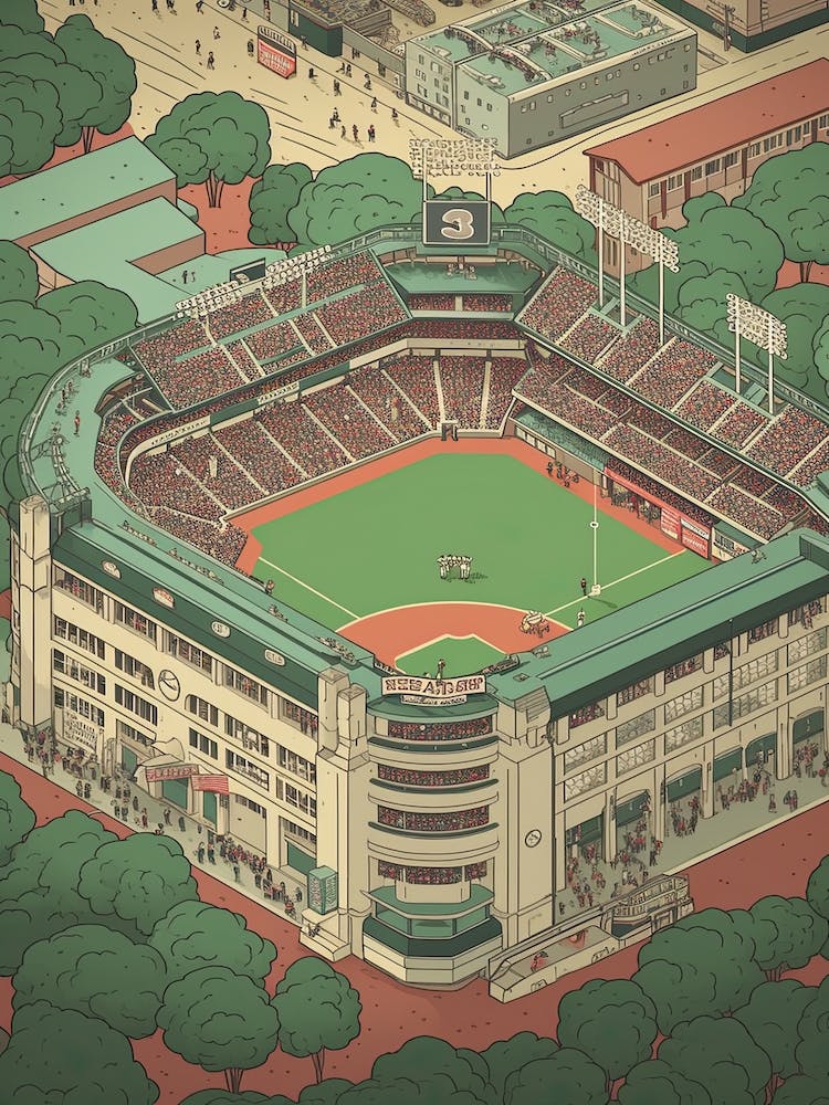 Fenway Park United States Travel Illustration 4