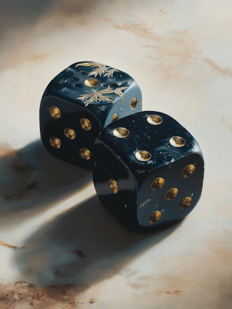 Casino Wall Art Dice, Game Room Wall Art