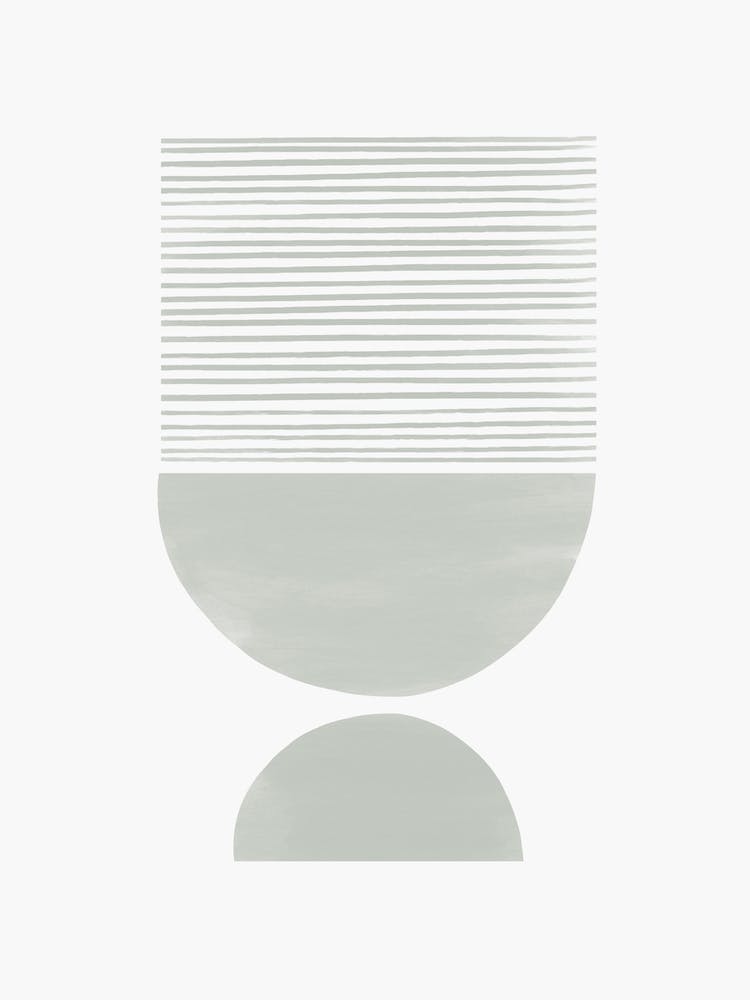 Mid Century Sunset Sage Green