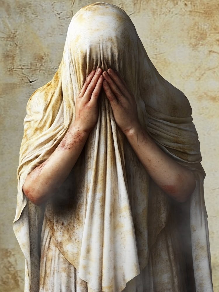 Woman Covering Her Face