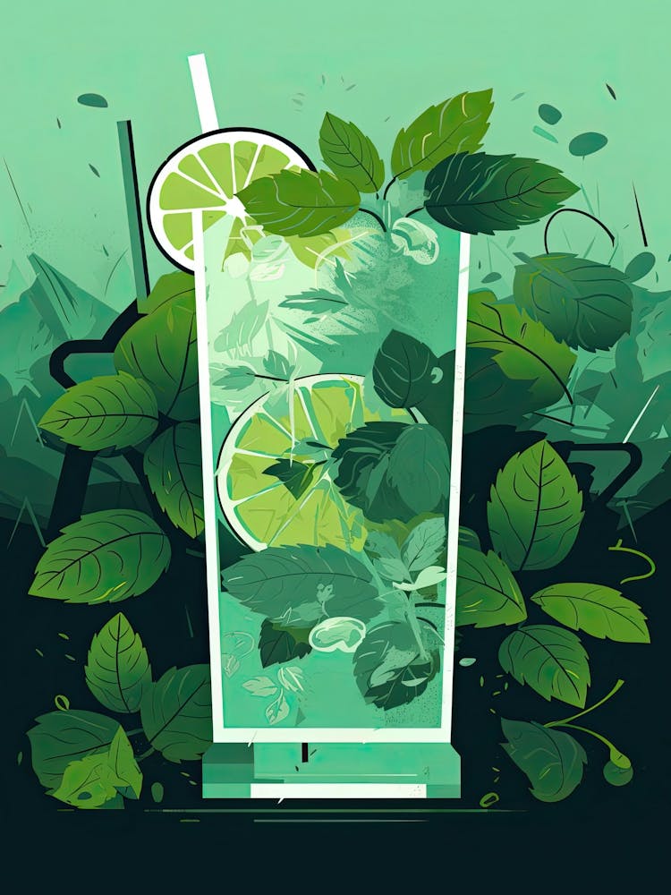 Mojito Cocktail Mid Century Modern 3