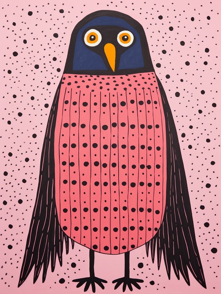 Pink Polka Dot Raven 2