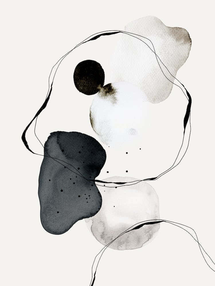 Abstract Painting Bold Brush Watercolor Art Contemporary Minimalist Line Art