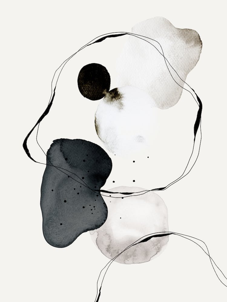 Abstract Painting Bold Brush Watercolor Art Contemporary Minimalist Line Art