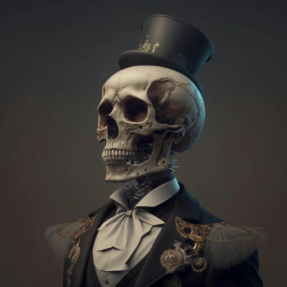 Skeleton In Top Hat
