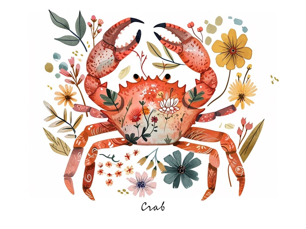 Little Floral Crab 3 Poster