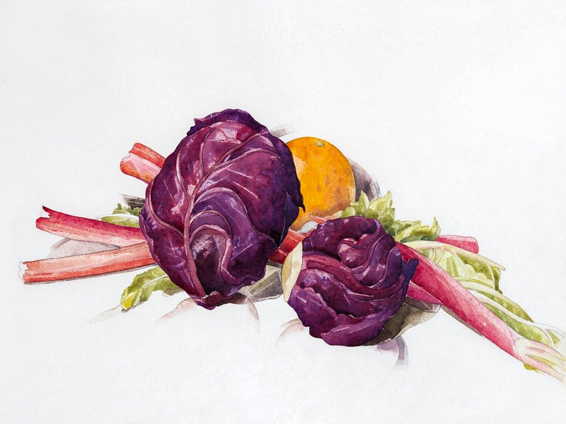 Red Cabbages, Rhubarb And Orange (1929), Charles Demuth