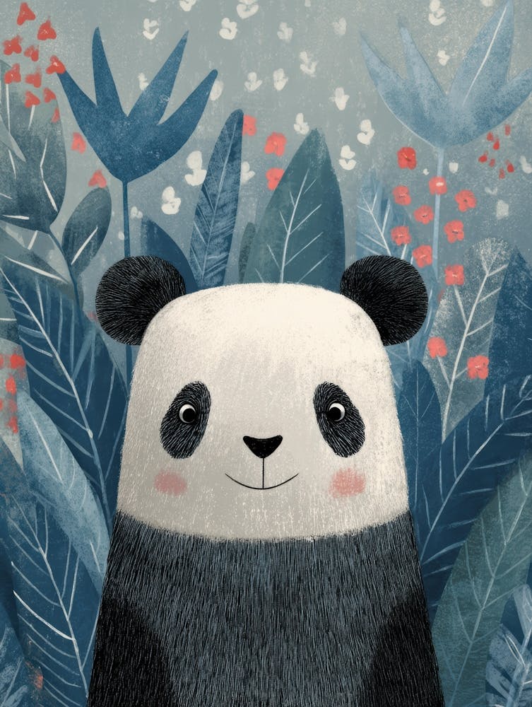 Panda Bear In The Jungle