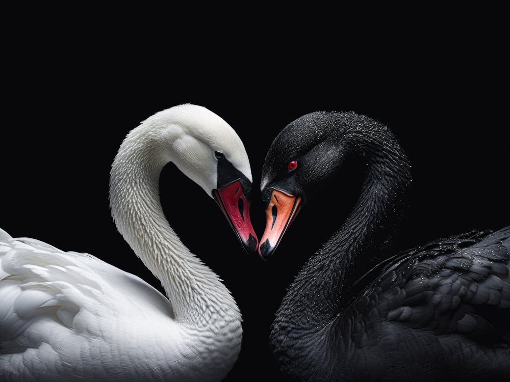 Black And White Swan