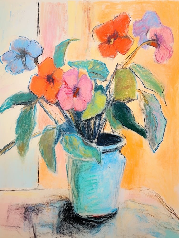 Flower Painting Fauvist Style Impatiens 2