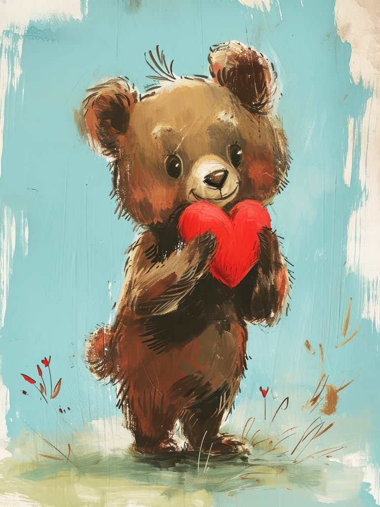Valentines Day Bear With Heart