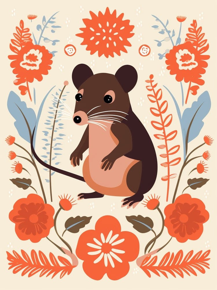 Baby Animal Illustration  Shrew 1