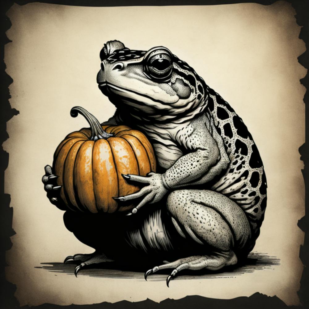 Toad Holding a Pumpkin