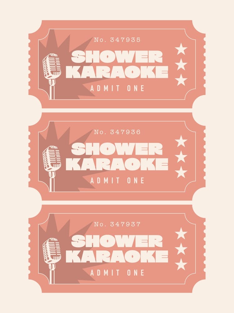 Shower Karaoke - Peach Bathroom