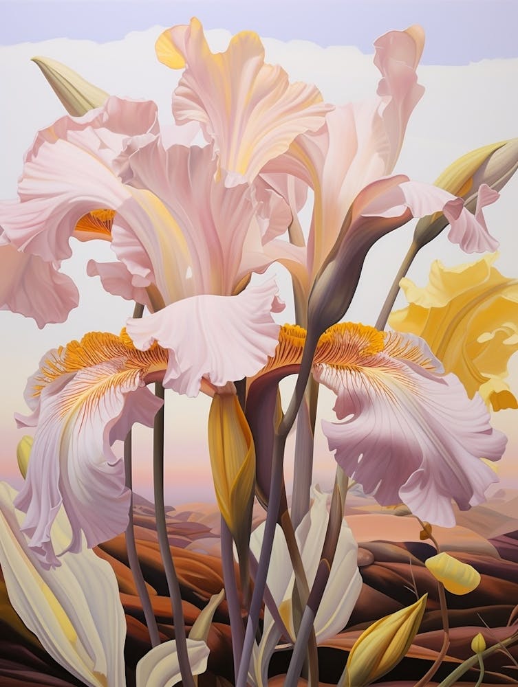 Iris 2 Flower Painting