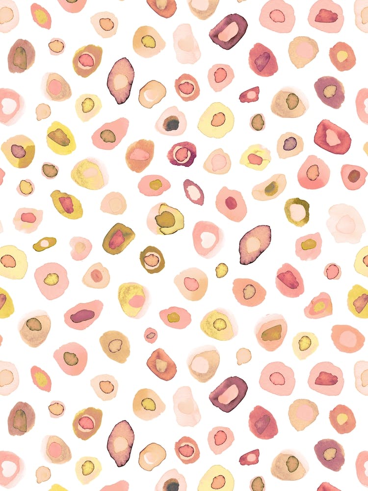 Spring Watercolour Flowers Scandi Pink
