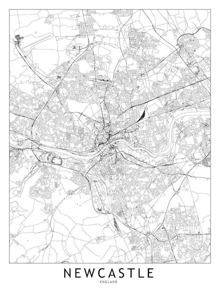 Newcastle White Map