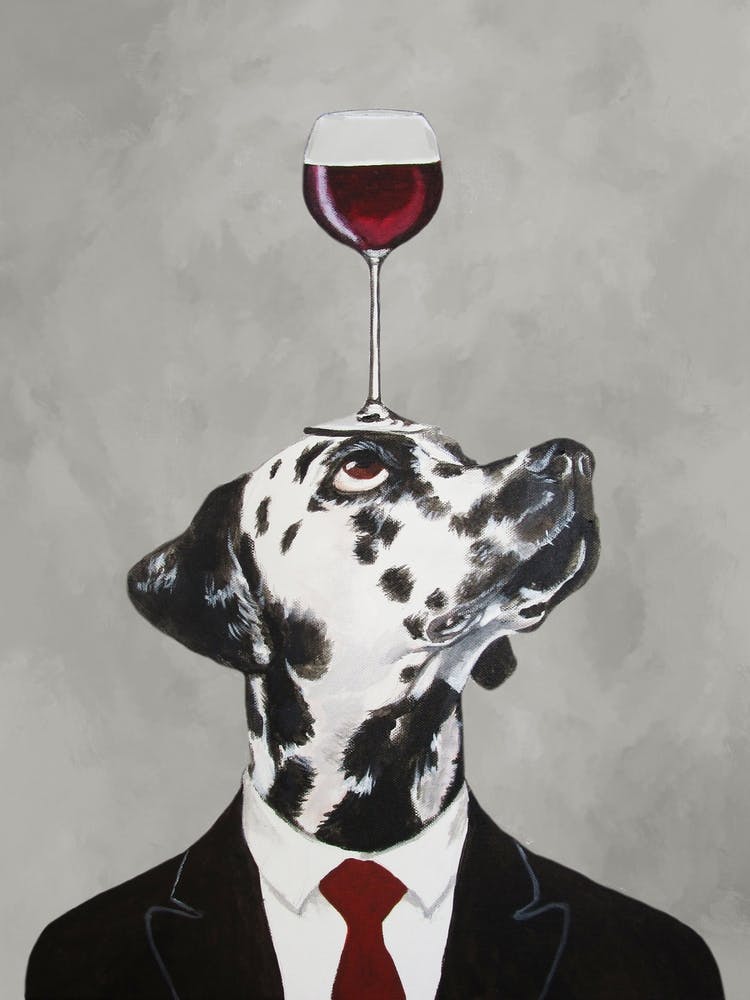 Dalmatian With Wineglass