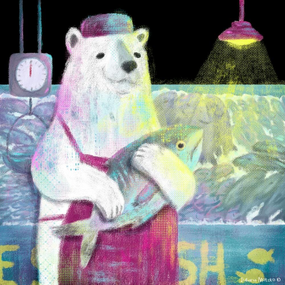 Polar Bear Fisher Square