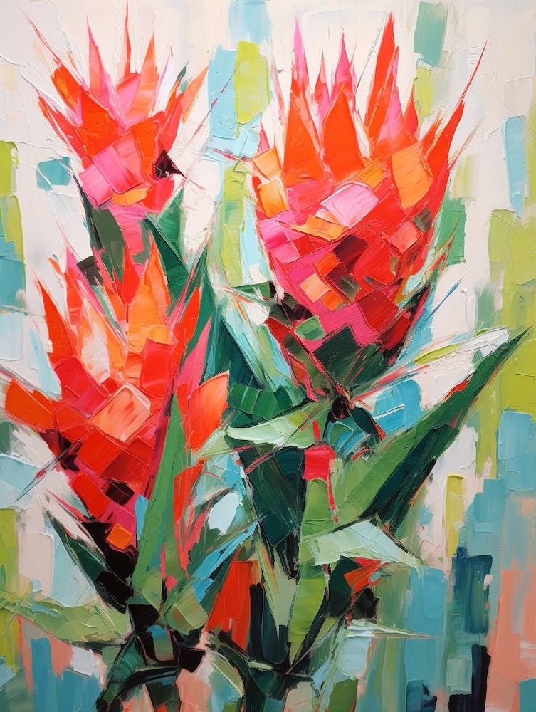 Cactus Painting Ferocactus 2