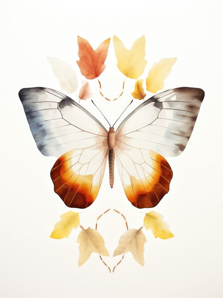 Butterfly With Leaves