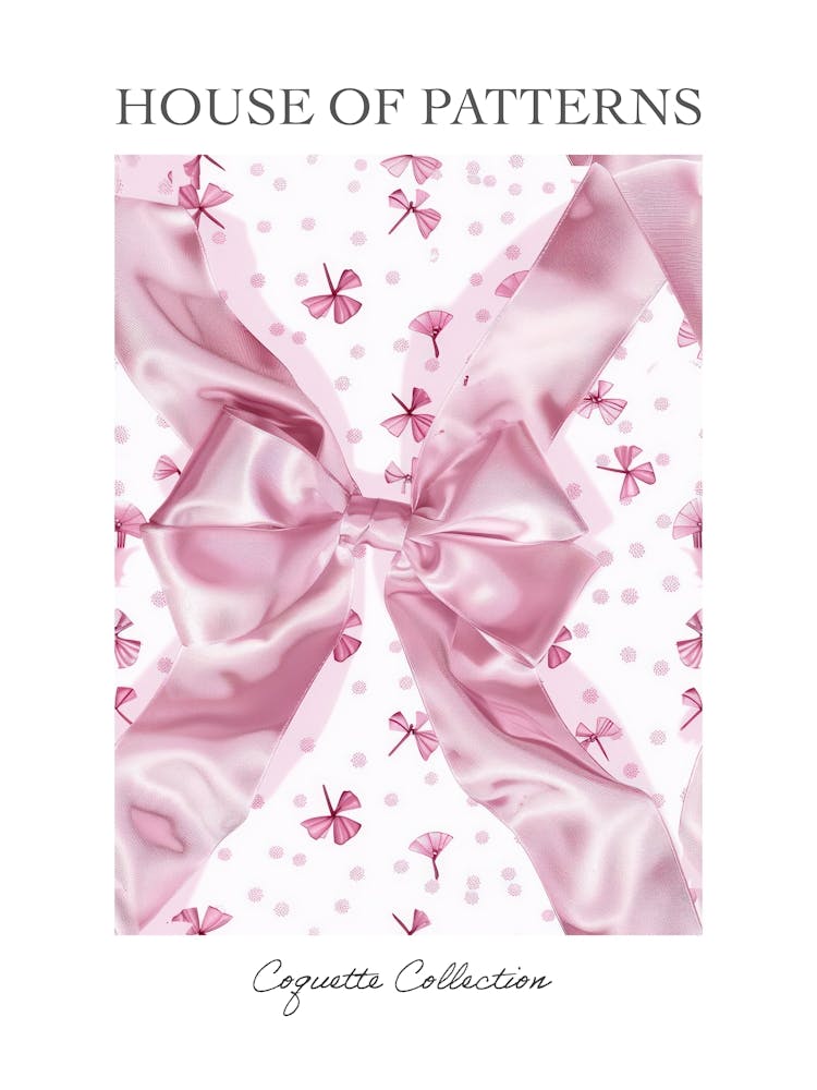 Big Pink Bow Pattern Poster