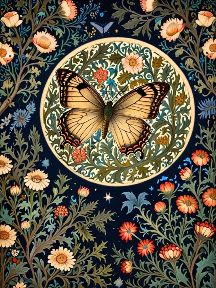 William Morris Butterfly In The Garden