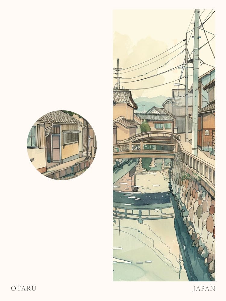 Otaru Japan 1 Cut Out Travel Poster