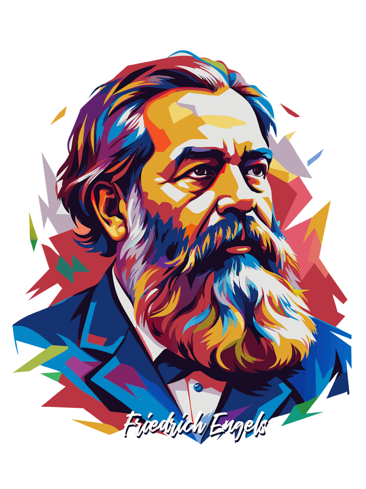Friedrich Engels 02 Portrait WPAP Pop Art
