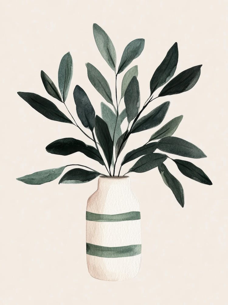 Greenery In A Vase