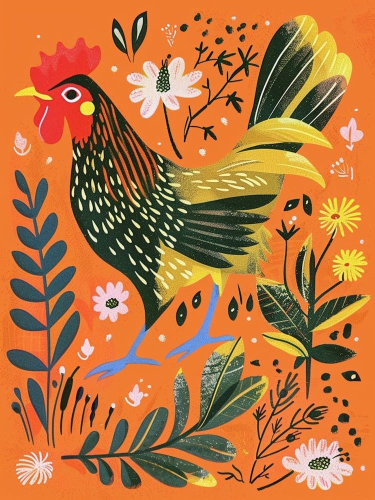 Spring Birds Rooster 3