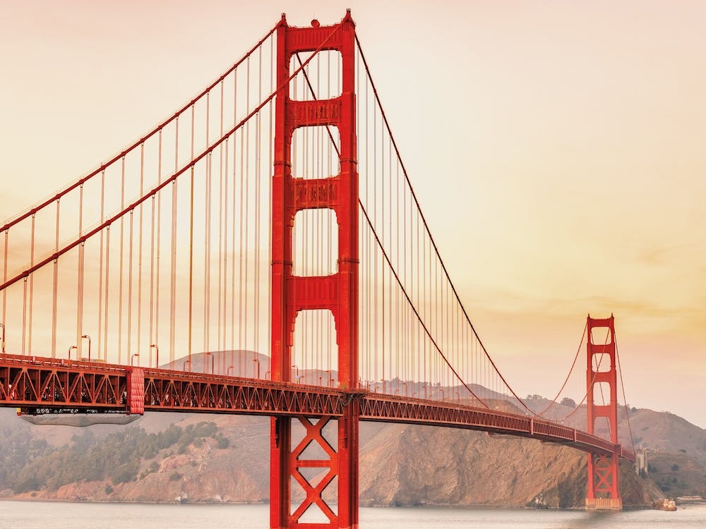 Red Golden Gate Bridge