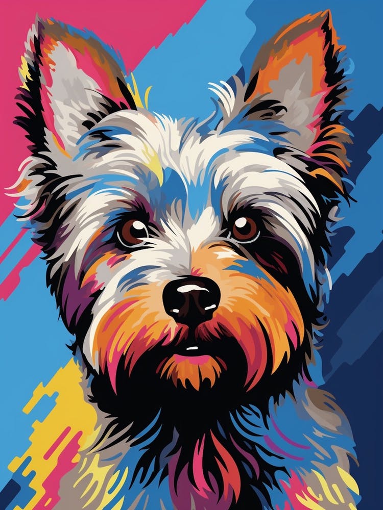 Pop Art Comic Style Yorkshire Terrier 4