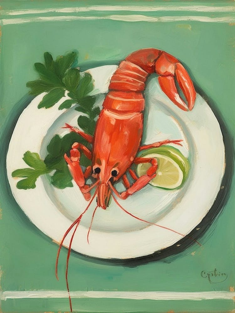 Lobster 3 Italian Still Life Painting